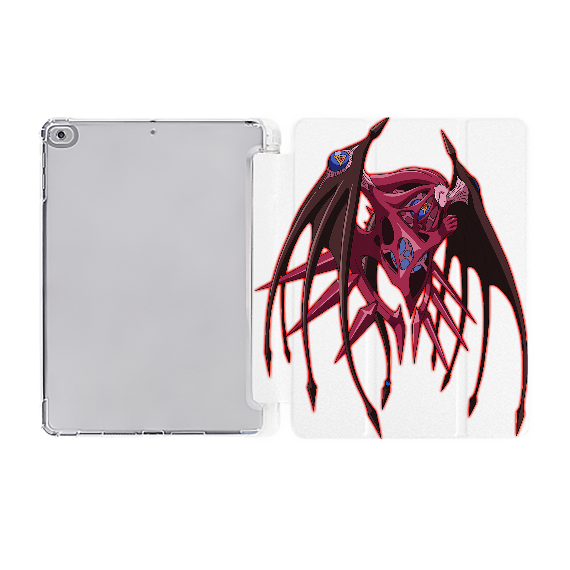 （画像用） 遊☆戯☆王 Yu-Gi-Oh! IPad ケース ペン収納付き 三つ折りスタンド PUレザー×シリコン 対応機種9.5/10.5/10.9インチ
